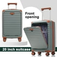 thumbnail image 6 of 5-Piece Hardshell Expandable Luggage Set with TSA Lock & Spinner Wheels - 20",24",28" Suitcases, USB Port, Cup Holder, Front-Opening Design & Duffel/Toiletry Bags for All Trips, 6 of 9