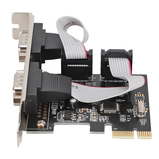 Tarjeta adaptadora PCI-E PCI Express a controlador de 2 puertos RS232 DB9 serie dual