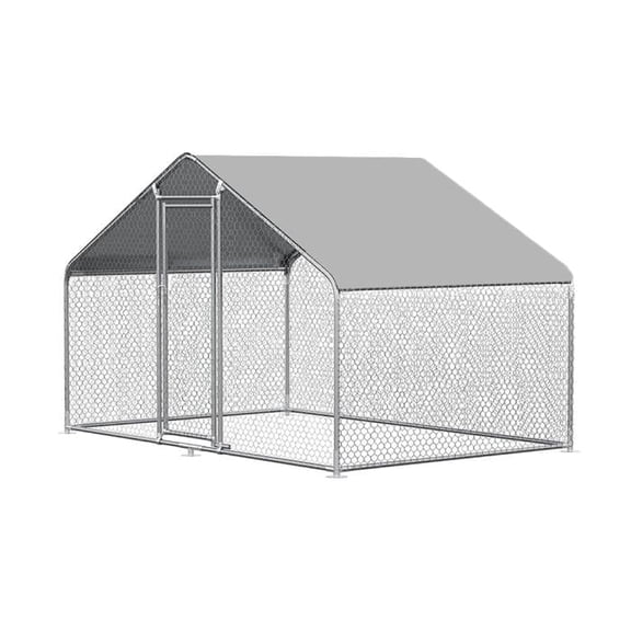 Garden Winds Custom Fit Replacement Canopy Top Cover Compatible with The Chikencoop 10' X 6' Chicken Coop Pen - Upgraded Performance Riplock 350 Fabric - Slate Gray
