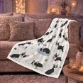 thumbnail image 6 of Playful French Bulldog Cartoon Collage, Playful Pet Portrait Pattern, Warm Flannel Blanket for Living Room and Reading Nook, Dog Lovers Friendship Gift, Pet Lover Home Decor, 6 of 9