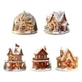thumbnail image 3 of YIKA 5 PCS Christmas Snow House 2D Acrylic Pendant - Coffee Cup Themed Ornament For Car Interior Backpack Window Door & Christmas Tree Decor, Holiday Home Hanging Decoration D, 3 of 6