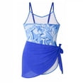 thumbnail image 6 of Gelikeya Girls Bathing Suits Size 14-16 Cute Printed Little Big Girl One-Piece Swimsuits with Solid Color Cover Up Skirt Blue, 13-14 Years, 6 of 6
