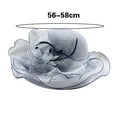 thumbnail image 6 of Summer Sun Hat Sun Protection Anti-UV Wide Brim Breathable Flower Embellished Ultralight Outdoor Beach Women Feather Hat Beach Caps for Women, 6 of 7