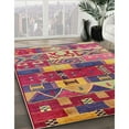 thumbnail image 2 of Ahgly Company Indoor Square Mid-Century Modern Camel Brown Oriental Area Rugs, 3' Square, 2 of 6