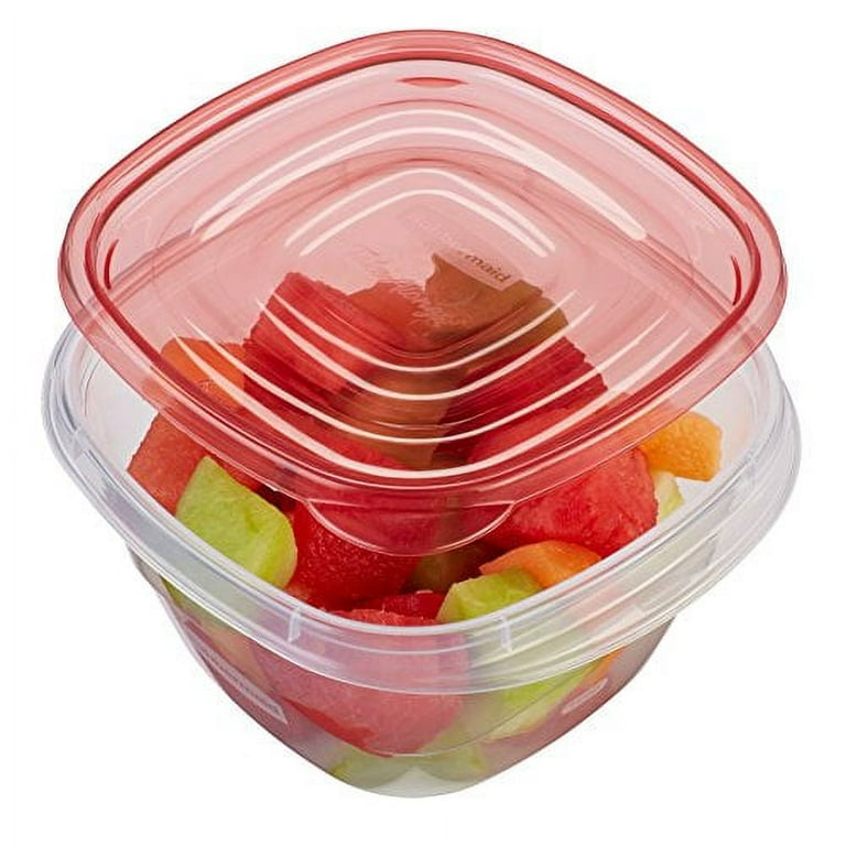 Rubbermaid 5.2-Cup Square TakeAlongs Food Storage Containers Set of 8 - Pink - Each