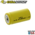 thumbnail image 2 of 2x Exell SubC 1.2V 2000mAh NiCD Button Top Rechargeable Batteries, 2 of 4