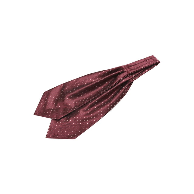 INSPIRE CHIC Cravate à Pois Ascot pour Homme Cravate Formelle de Soirée Vin Rouge Blanc Taille Unique