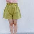thumbnail image 2 of FRSASU Toddler Girl Shorts Summer Cotton Linen Fashion Solid Color Cute Summer Leisure Pants Shorts Green 5 Years, 2 of 5