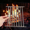 thumbnail image 4 of MLINS Iron Grill Grate Fire Pit Heavy Duty Fireplace Accessories Firewood Burning Rack Bbq Grate For Outdoor Camping Cooking Wood Stove Grate Replacement, 4 of 8