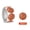 C, variant on Sports Stickers,500 Pcs 1 Inch Round Ball Pattern Self-Adhesive Stickers,Basketball Decorative Decals for Birthday Themed Party