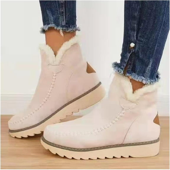 Classic Anti-Slip Ankle Snow Booties Warm Fur Lining Boots Keep Warm, Cold Resistant - Various Styles are Available
