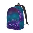 thumbnail image 3 of Sigee Purple and Green Glitter for Canvas Large Capacity Laptop Backpack for Men and Women, Travel Backpack, 3 of 8