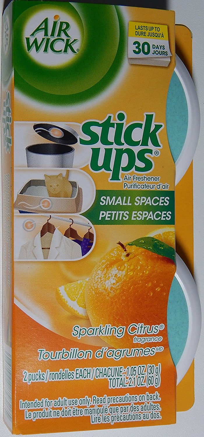Stick Ups Small Spaces Air Freshener Sparkling Citrus 2count (Pack of