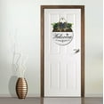 thumbnail image 3 of Eveokoki 11" Welcome Sign for Front Door Farmhouse Porch ,Round Wooden Hanging Sign for Housewarming gift Christmas Decor Outdoor Indoor, 3 of 5