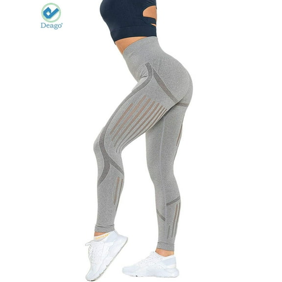 Deago High Waisted Seamless Leggings for Women Soft Athletic Tummy Control Pants for Running Cycling Yoga Workout Tight