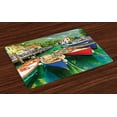 thumbnail image 1 of Ambesonne Italy Place Mats Set of 4, Garda Torbole Town Photo, Standard Size, Multicolor, 1 of 4