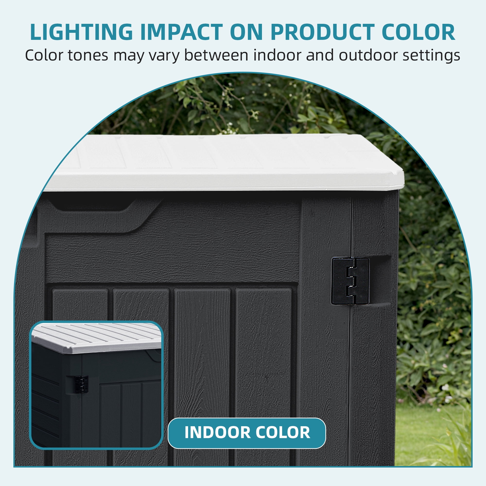 Uforic 35 Cu Ft Weatherproof Resin Outdoor Storage Shed, Lockable for Garden Tools, Easy Assembly, Black