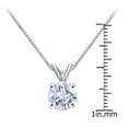 thumbnail image 3 of 14K Rose Gold Round 4-Prong Solitaire Moissanite Pendant Necklace (1 3/4ct TGW, 8mm, G-H Color) 16 to 18-inch by Diamond Wish, 3 of 4