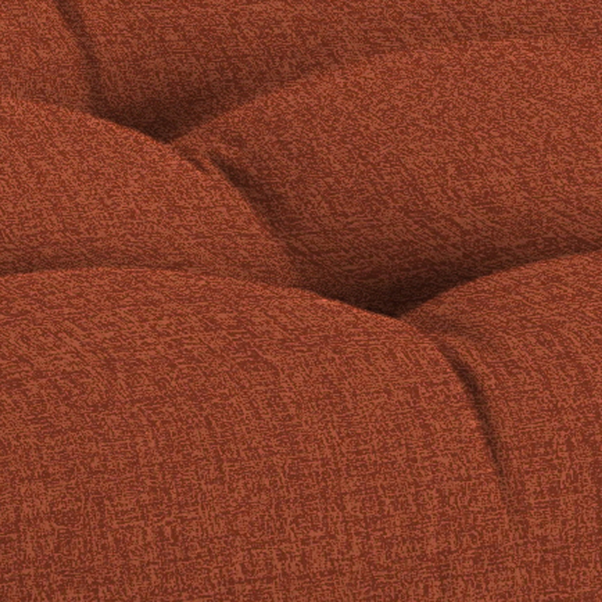 Jordan Manufacturing 44" x 18" McHusk Brick Red Crosshatch Rectangular Tufted Contoured Crosshatch Outdoor Wicker Settee Bench Cushion