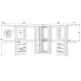 thumbnail image 5 of Homieasy 95"-132"Closet System With Drawers & Shelves Corner Closet,Freestanding Wardrobe Organizer, DIY Custom Storage for Bedroom, Living Room, Sets of 3,White, 5 of 7