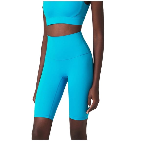 Maqroz Women's High Waisted Biker Shorts With Pockets, 2 Piece Yoga Outfits With Sports Bra for Gym Workout Running, Seamless Compression Athletic Set