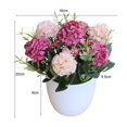 thumbnail image 3 of Clearance Under 5$ Household Imitation FNGZ [Oil Painting Ball Chrysanthemum Set Sand Red] Living Room Decoration Small Daisy Fake Flower Bonsai Creative Ornaments R, Artificial Flower Pot *1, 3 of 5