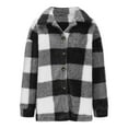 thumbnail image 6 of HaoXianJian Womens Flannel Shacket Casual Jacket Plaid Button Up Long Sleeve Shirt Fall Winter Outfits（S-2XL）Fashion Clothes, 6 of 6