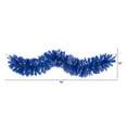 thumbnail image 2 of Nearly Natural 6' Blue Artificial Christmas Garland with 50 Warm White Lights, 2 of 7