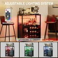 thumbnail image 4 of Wine Bar Cabinet with Storage, Coffee Bar Cabinet with Detachable Rack and Drawer, Farmhouse Sideboard and Buffet Cabinet with Glass Holder and Mesh Door, 4 of 7