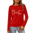 thumbnail image 2 of Ailaofu Christmas Sweatshirts for Women Crewneck Long Sleeve Shirts Tunic Tops for Leggings Fall Fashion Winter Clothing, 2 of 7