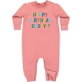 thumbnail image 2 of Inktastic Happy Birthday Daddy Baby Fleece Romper, 2 of 4