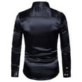 thumbnail image 4 of Sonducket Camisa transpirable para hombre Satén con mangas largas - Trabajo Boda o hogar Camisa para hombre Formal Manga larga Grande negro XL Type3 NO3, 4 of 6