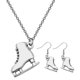thumbnail image 1 of ColoMX Anillo para el cuello con forma de patín, aretes hechos a mano, suministros de joyería creativos (plata), 3 uds., 1 of 8
