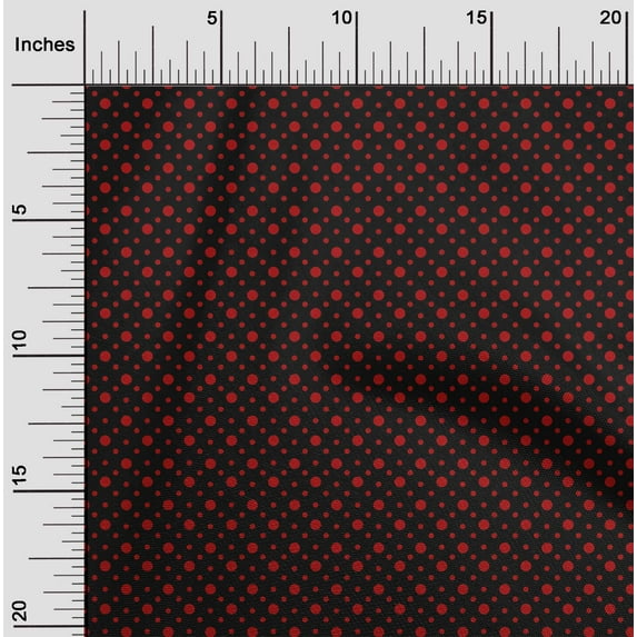 oneOone Cotton Poplin Black Fabric Dots Dress Material Fabric Print Fabric By The Yard 42 Inch Wide