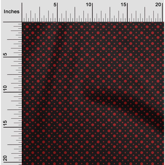oneOone Polyester Lycra Black Fabric Dots Sewing Material Print Fabric By The Yard 56 Inch Wide