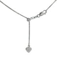thumbnail image 4 of 10k Solid White Gold 0.7mm Extendable & Adjustable Box Chain, Lobster Claw - 22 inches, 2gr., 4 of 6