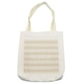thumbnail image 1 of Modern Tote Bag, Halftone Inspired Design of Continuing Polka Dots Geometric Ornaments, Cloth Linen Reusable Bag for Shopping Books Beach and More, 16.5" X 14", Cream, by Ambesonne, 1 of 2