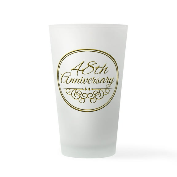 CafePress - 48Th Anniversary - Pint Glass, Drinking Glass, 16 oz. CafePress