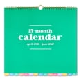 thumbnail image 2 of Pen+Gear Monthly Large (13.25" x 12.5") Multi Color Solid 15 -Month April 2026 -June 2027 Wall Calendar with Stickers, 2 of 5