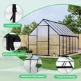 thumbnail image 6 of Aluminum-Framed Heavy Duty Polycarbonate, UV Protection & Roof Vent,Garden Greenhouse with Gutter System,Lockable Door, Wind/Snow Resistance for Vegetables,Plants,Quick Setup Design, 6 of 8