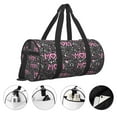 thumbnail image 5 of Gaeub Lovely Mom Ever Lightweight Travel Cylinder Bag Gym Tote Bag Sports Training Duffle Bag with Pockets and Straps, 5 of 8
