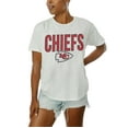 thumbnail image 2 of Women's Gameday Couture White Kansas City Chiefs Oversized Keep It Up T-Shirt, 2 of 5