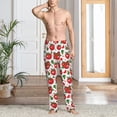 thumbnail image 2 of Kdxio Hand Drawn Tomatoes Pattern Men's Pajama Pants, Elastic Waist with Drawstring and Pockets, Comfortable Loungewear-X-Large, 2 of 6