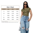 thumbnail image 7 of JYLFC Casual Crew Neck T-shirt for Woman Short Sleeves Stretchy Crop Top Slim Fit Solid Tee Tops Summer, White L, 7 of 7