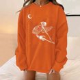 thumbnail image 2 of Sudadera holgada de manga larga con cuello redondo y estampado clásico de Halloween para mujer Pompotops FGAJ19243, 2 of 7