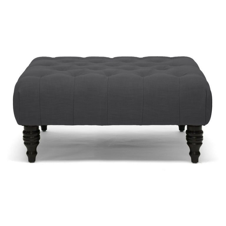 Baxton Studio Keswick Beige Linen Modern Tufted Ottoman Baxton Studio Keswick Beige Linen Modern Tufted Ottoman