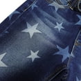 thumbnail image 4 of KIDSCOOL SPACE Little Girls Boys Jeans Shorts,Allover Star Printed Stretchy Cute Summer Denim Pants,Blue,4-5 Years, 4 of 5