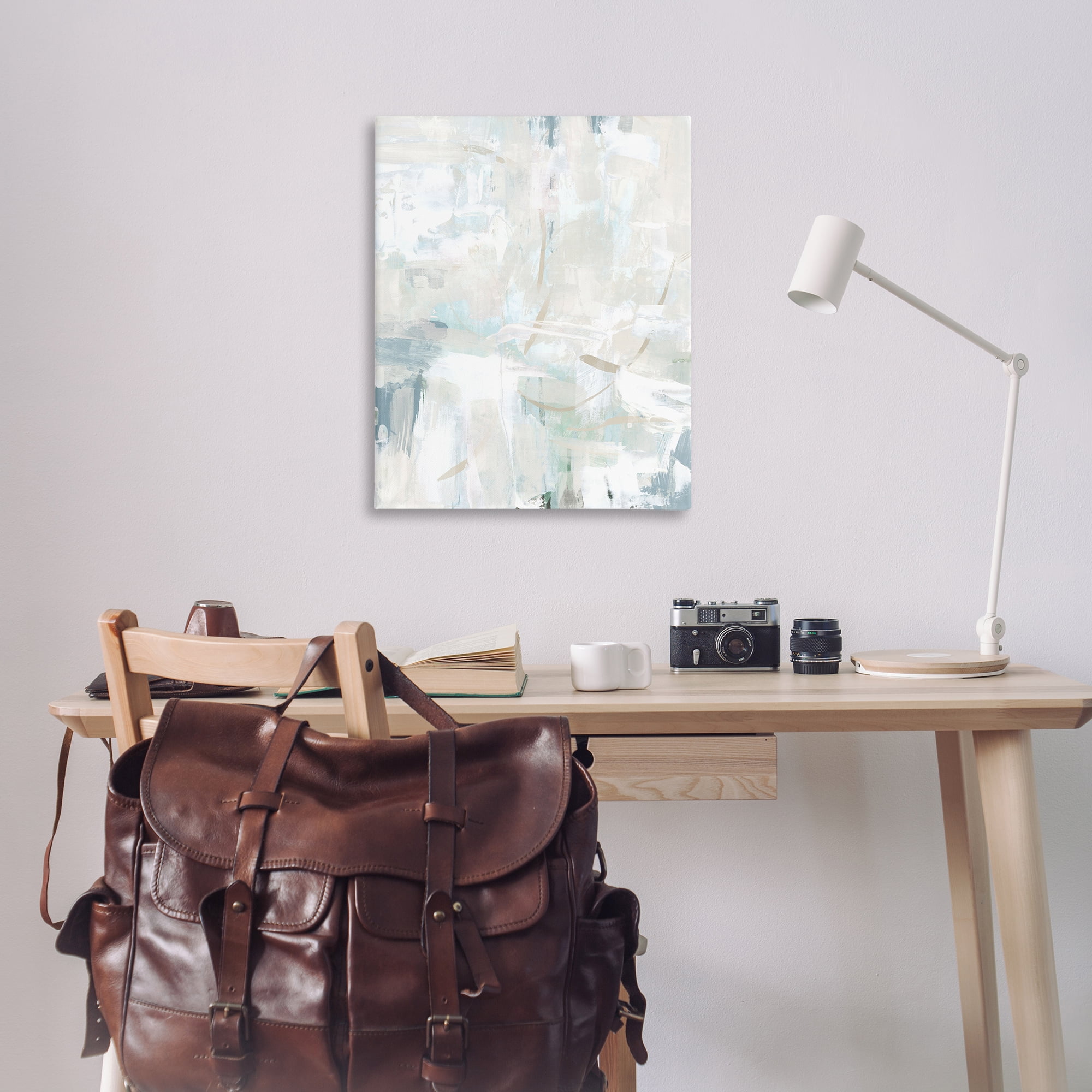 Stupell Industries Faded Off-White Abstract Abstract Painting Wrapped Canvas Art Print Wall Art, 30 x 40
