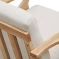 thumbnail image 5 of Omax Decor Zola Solid Wood and Fabric Upholstered Accent Armchair in Beige/Oak, 5 of 8