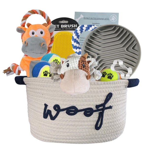 Cesta de regalo para cachorros Paws For Reaction, kit de inicio premium